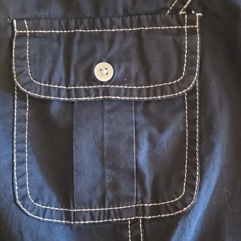 Tommy Hilfiger navy short-sleeved shirt Sz L - Picture 6 of 7